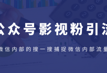 【罗浩资源库】公众号影视粉引流,利用微信内部的搜一搜捕捉微信内部流量(完结)-爱学网